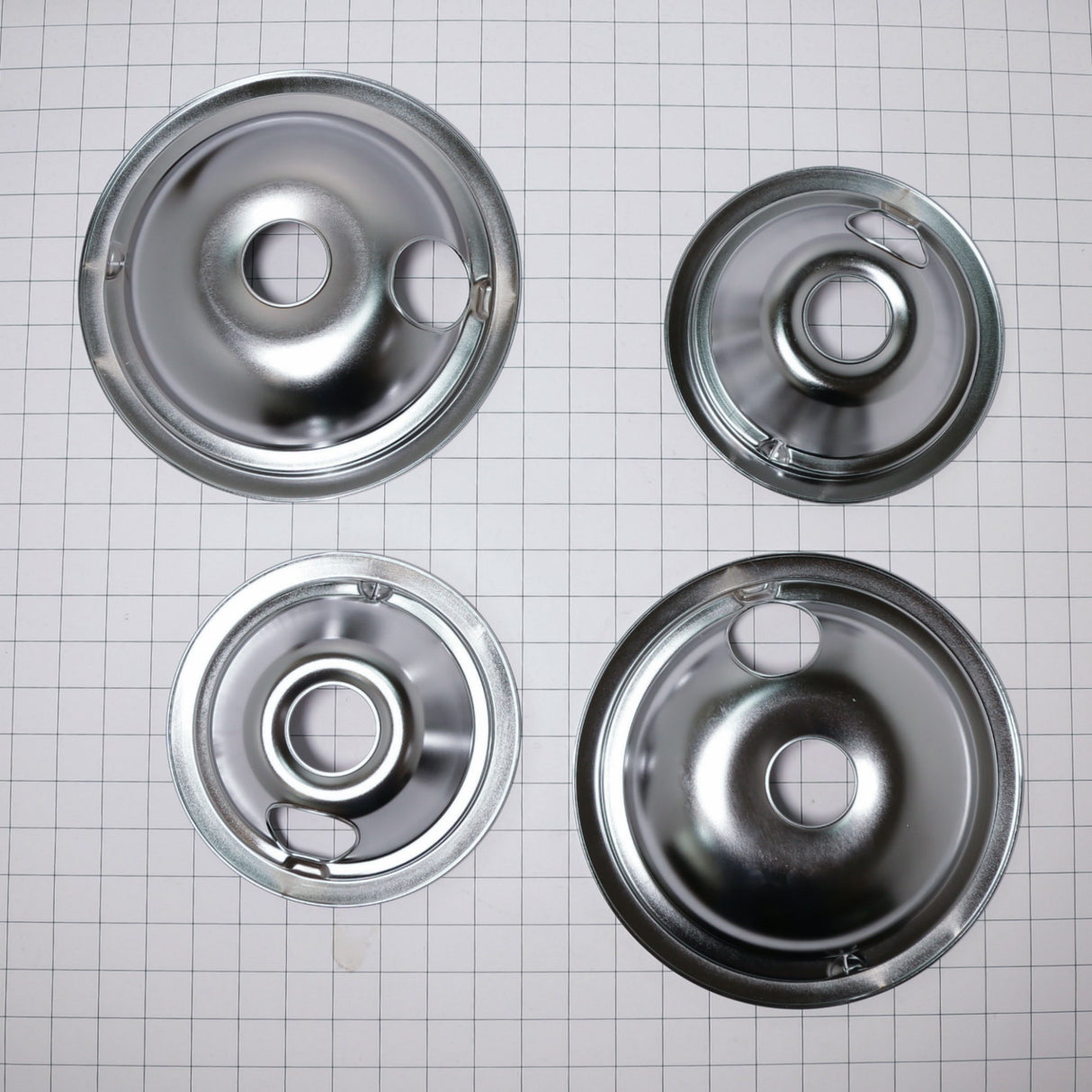 GE GE68C Genuine OEM Ge Chrome Drip Bowl - 4 Pack