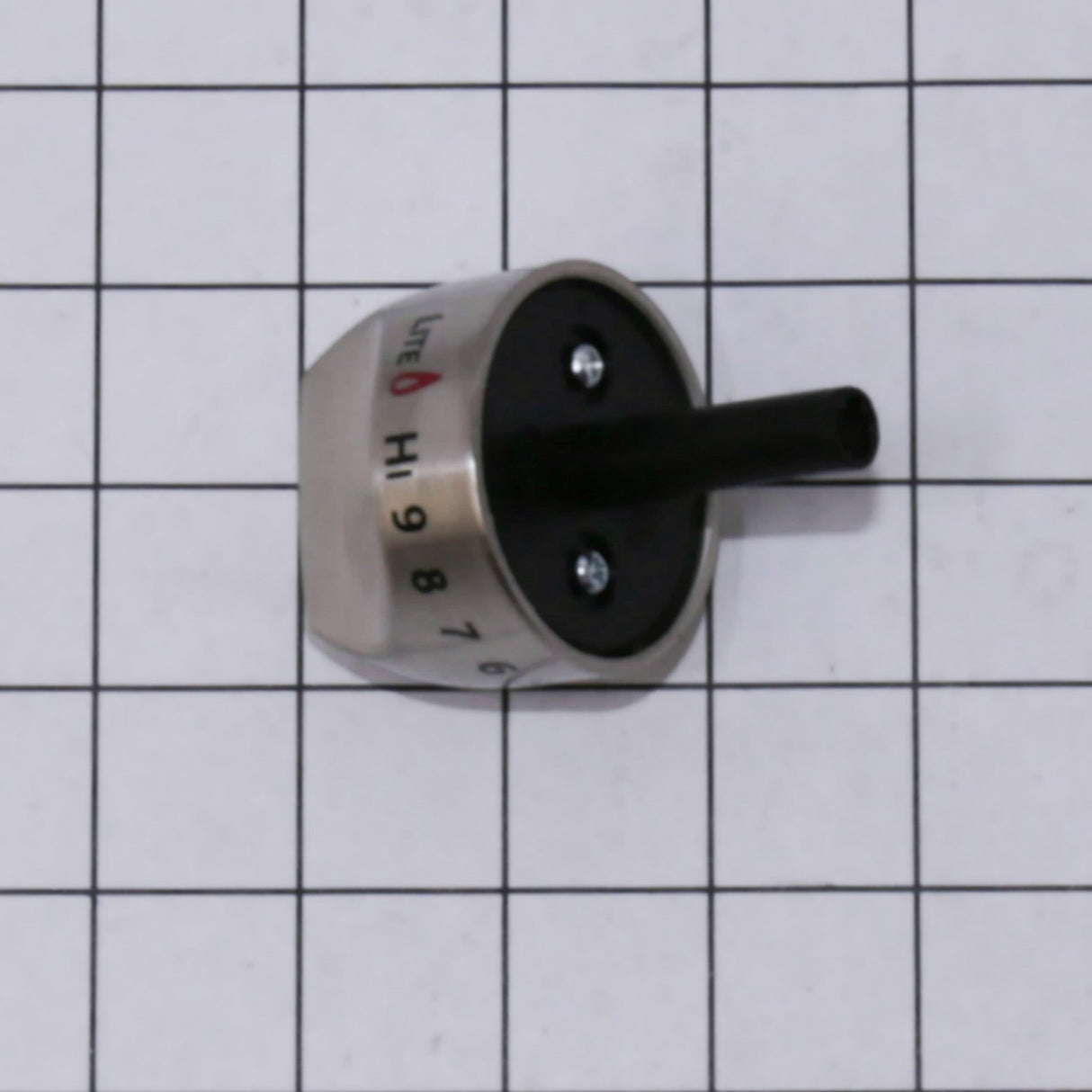 GE WB03K10265 Genuine OEM Gas Range Knob - Stainless Steel
