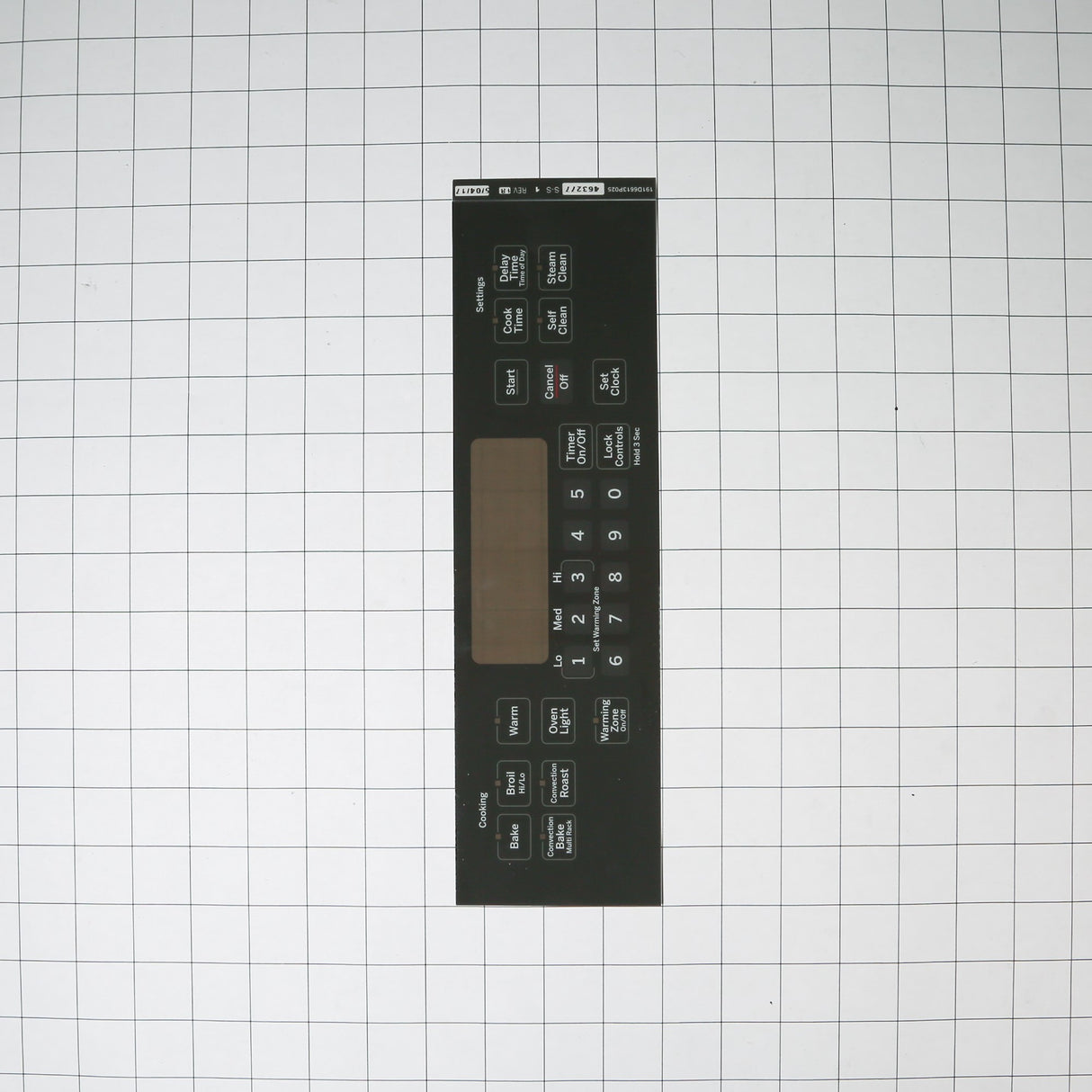GE WB07X21417 Genuine OEM Range Control Panel - Gray
