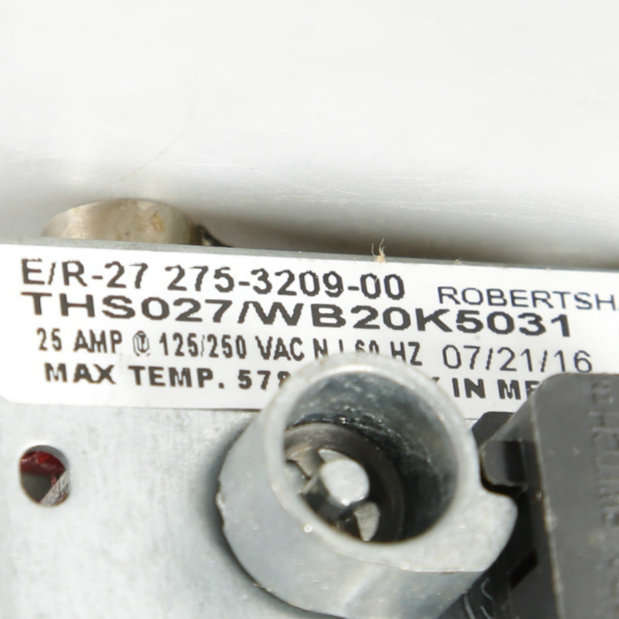 GE WB20K5031 Genuine OEM Thermostat Top Heat Sp