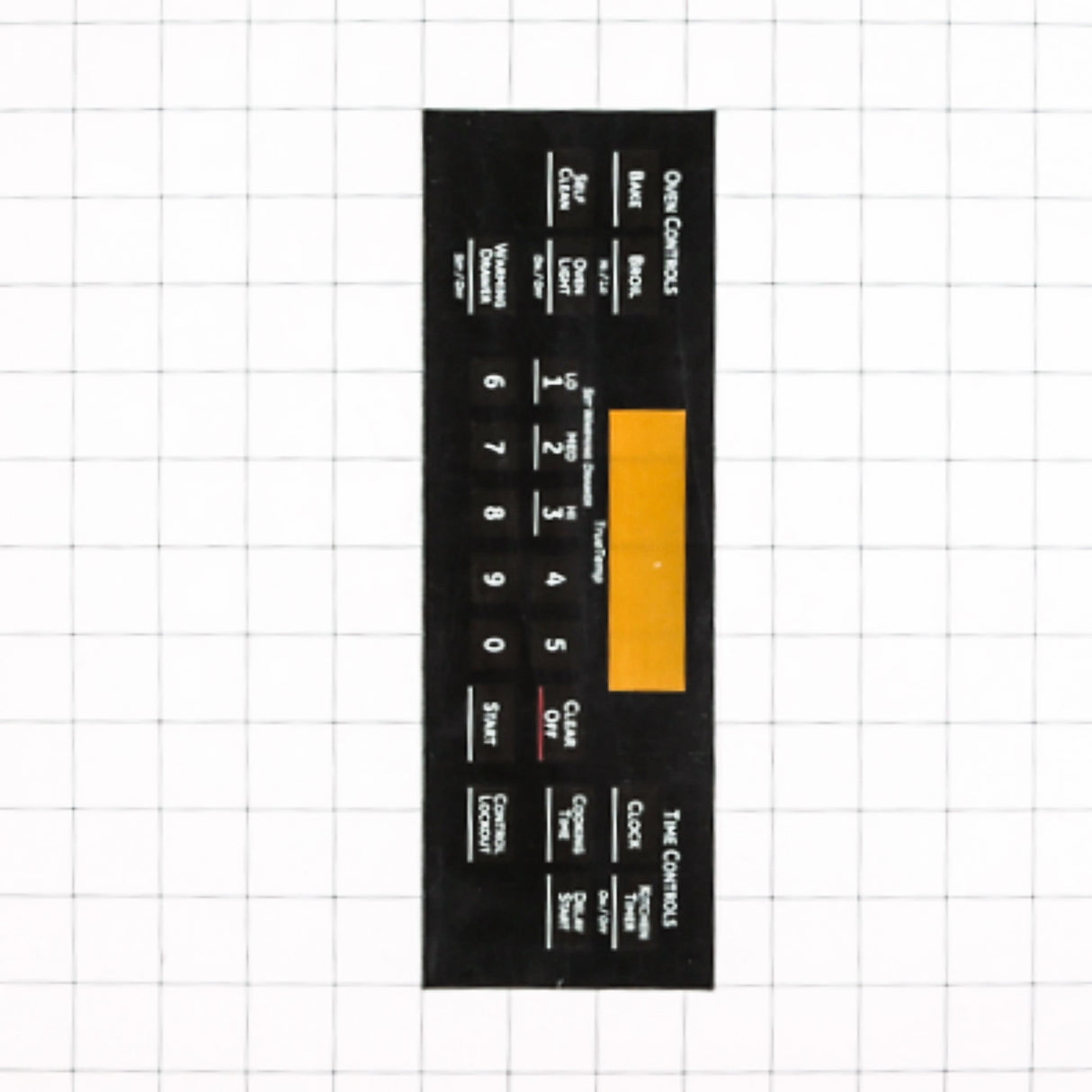 GE WB27K10277 Genuine OEM Range Faceplate - T011 Black