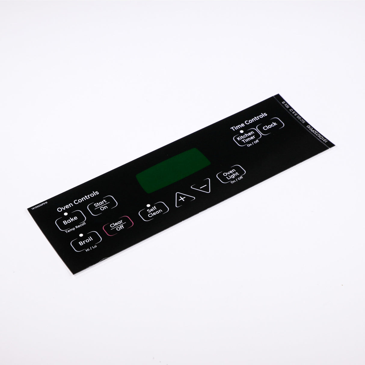 GE WB27T11013 Genuine OEM Faceplate Graphics (Bk)