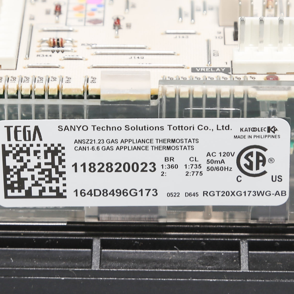 GE WB27X21183 Genuine OEM Glass And Touch Board Asm Bk