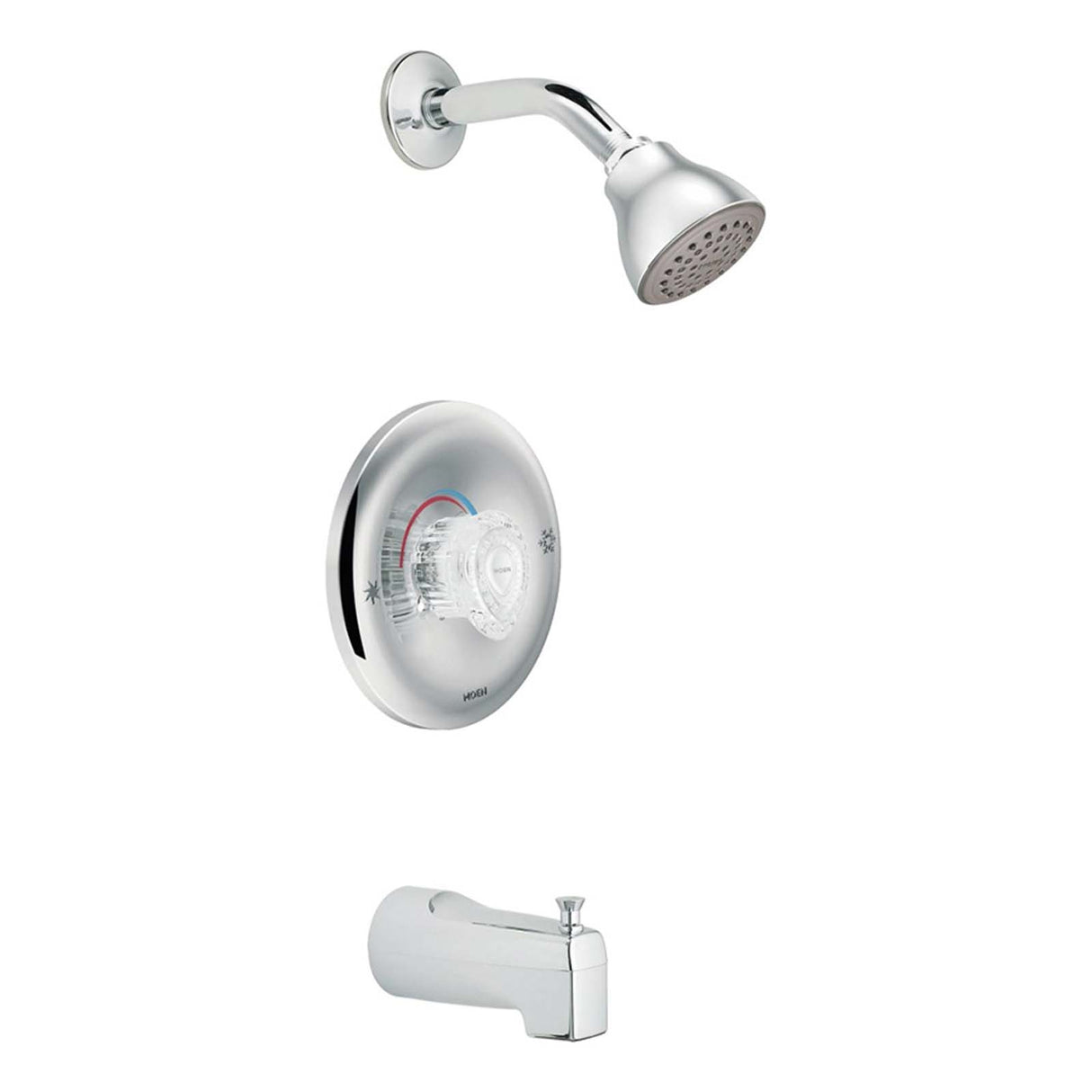 Moen 2353 Chateau Posi-Temp Single Handle Pressure Balanced Tub & Shower w/Quarter Turn Stops, Chrome (Valve Included)