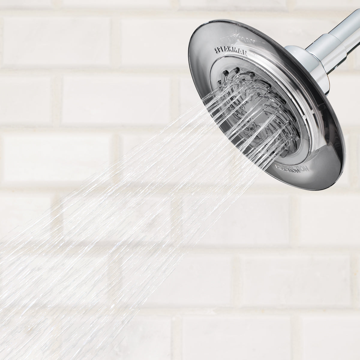 Speakman Reaction S-4002-E2 Single Function Shower Head Grey & Polished Chrome Finish - 2.0 GPM