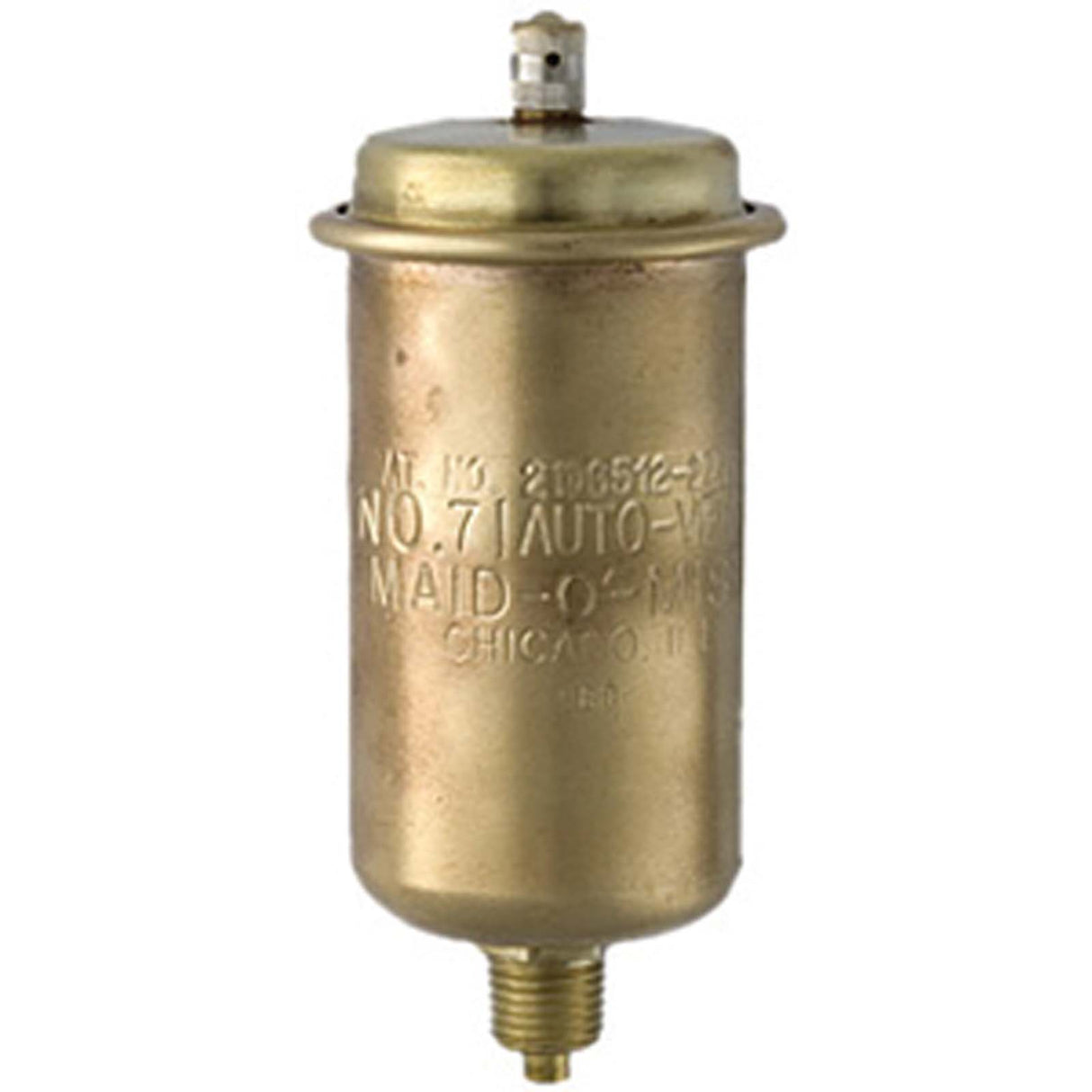 Maid-O-Mist 1/4" IP Male Auto-Vents No. 71 Brass Vertical Mount Automatic Air Vent Bright Brass
