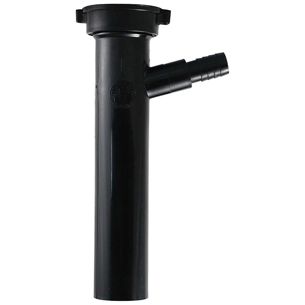 PlumbMaster Approved P39-013 1-1/2 x 8" Plastic Direct Connection Dishwasher Tailpiece Black