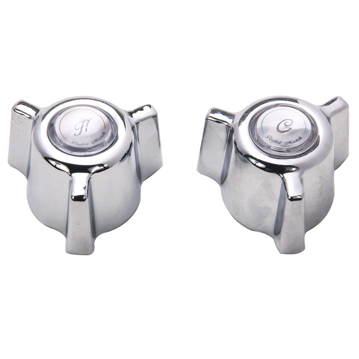 PlumbMaster Approved 46512B Cross Canopy Style #12 Replacement Shower Handle (Pair) For Indiana Brass, Union Gopher, Shower & Wide Lavatory