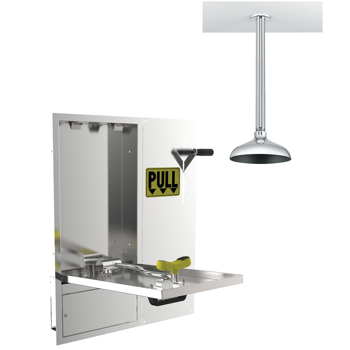 SE-575-DP-238 Wall Mounted Swing Down Laboratory Eye/face wash & Emergency Shower