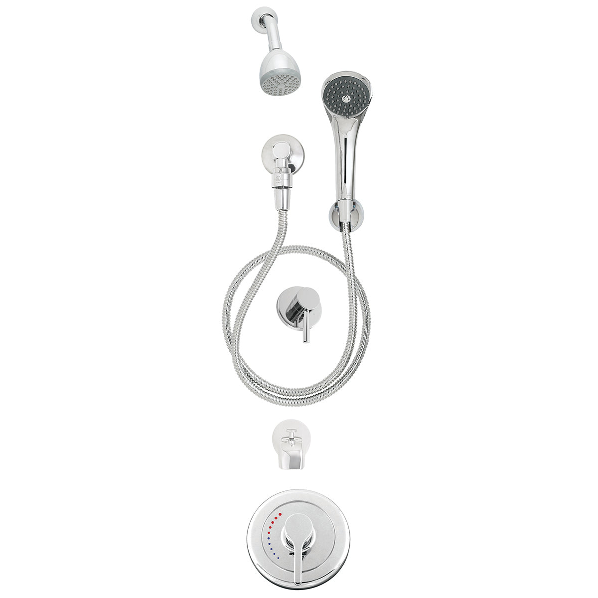 Speakman SLV-3070 SentinelMark II Trim, Shower and Tub System (Valve not included) Polished Chrome Finish - 2.0 GPM head / 2.5 GPM hand
