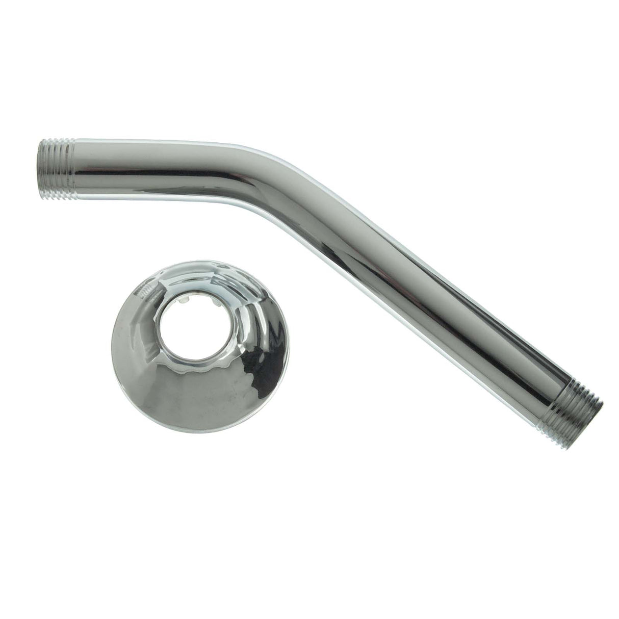 PlumbMaster Approved 80769 Metal Shower Arm & Flange, 8" Length, Chrome Plated