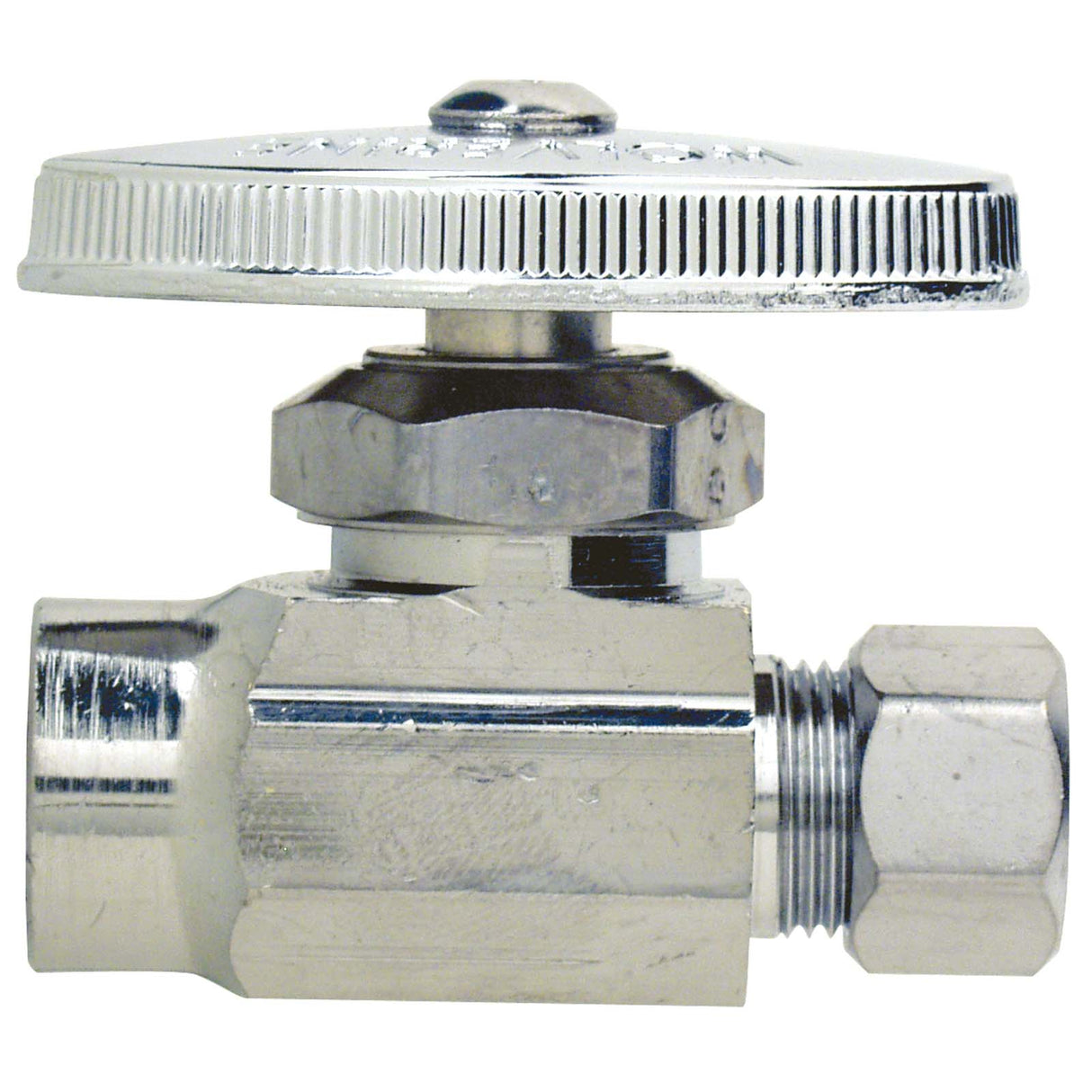 1/2" Sweat x 3/8" OD Compression Brass (Lead Free) Encore Multi-Turn Straight Stop
