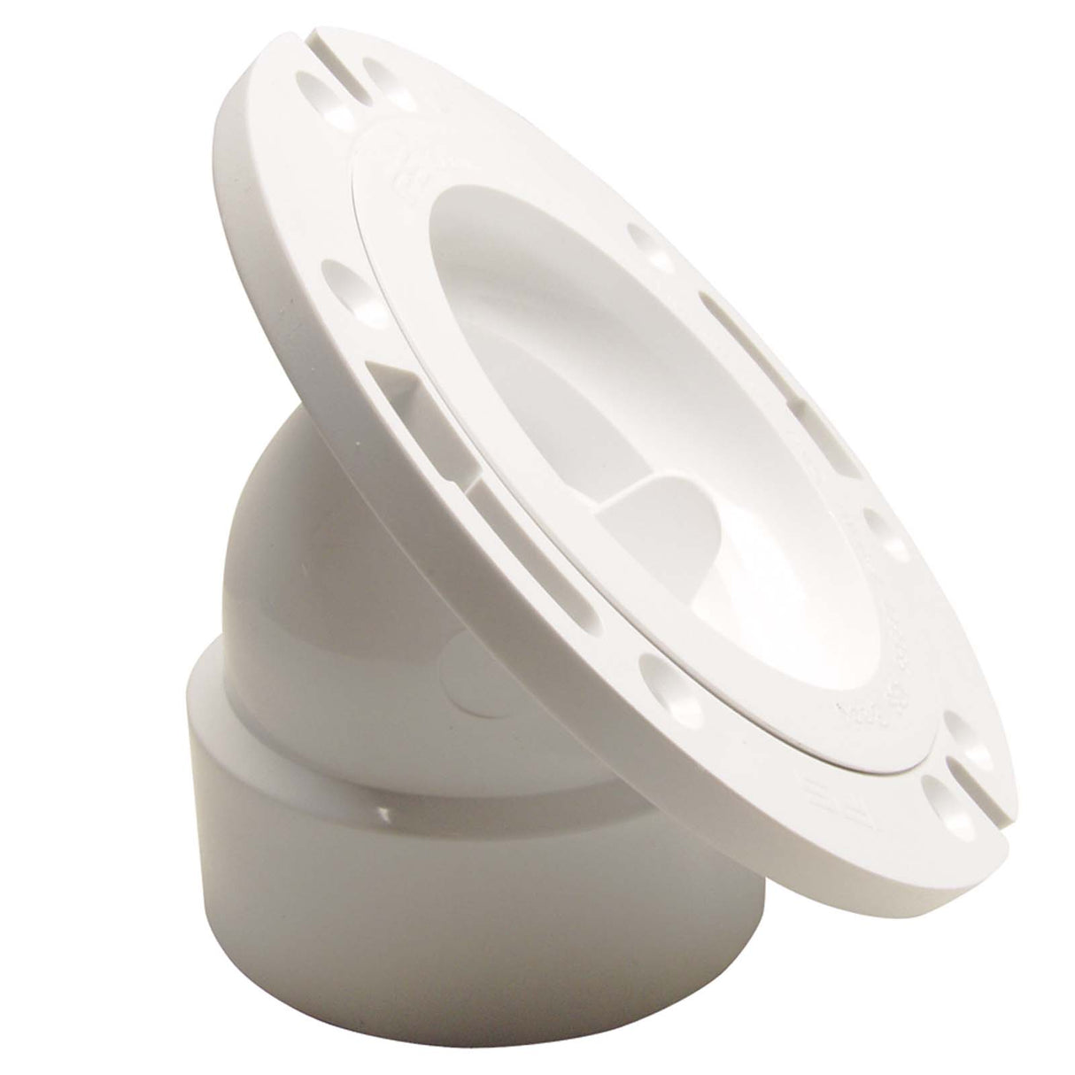 IPS Corp 86201 PVC 45 deg Closet Flange, 4" Dia x 3" Height