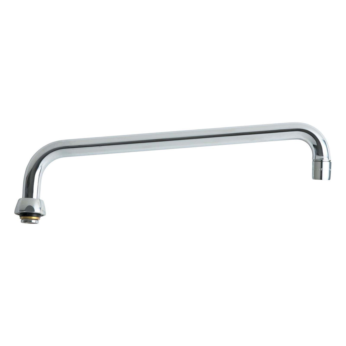L15JKABCP Chicago Faucets L15JKCP L-Type 360 deg Swing Spout with E3 Aerator, 14" Reach, 2-1/4" H, Chrome Plated