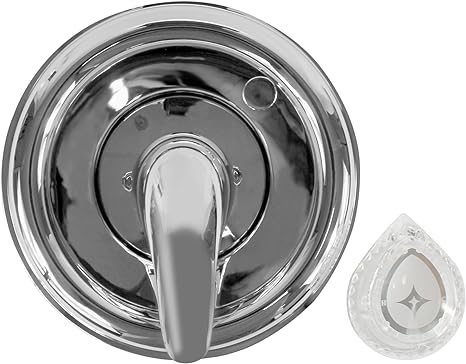 Danco 10001 Trim Kit, for Use with Moen Tub and Shower Faucets, Plastic, Chrome Plated, Single-Handle Valve