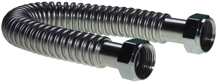 Falcon Stainless SWC1-12 1" FIP x 1" FIP x 12" Stainless Steel Corrugated Water Heater Connector