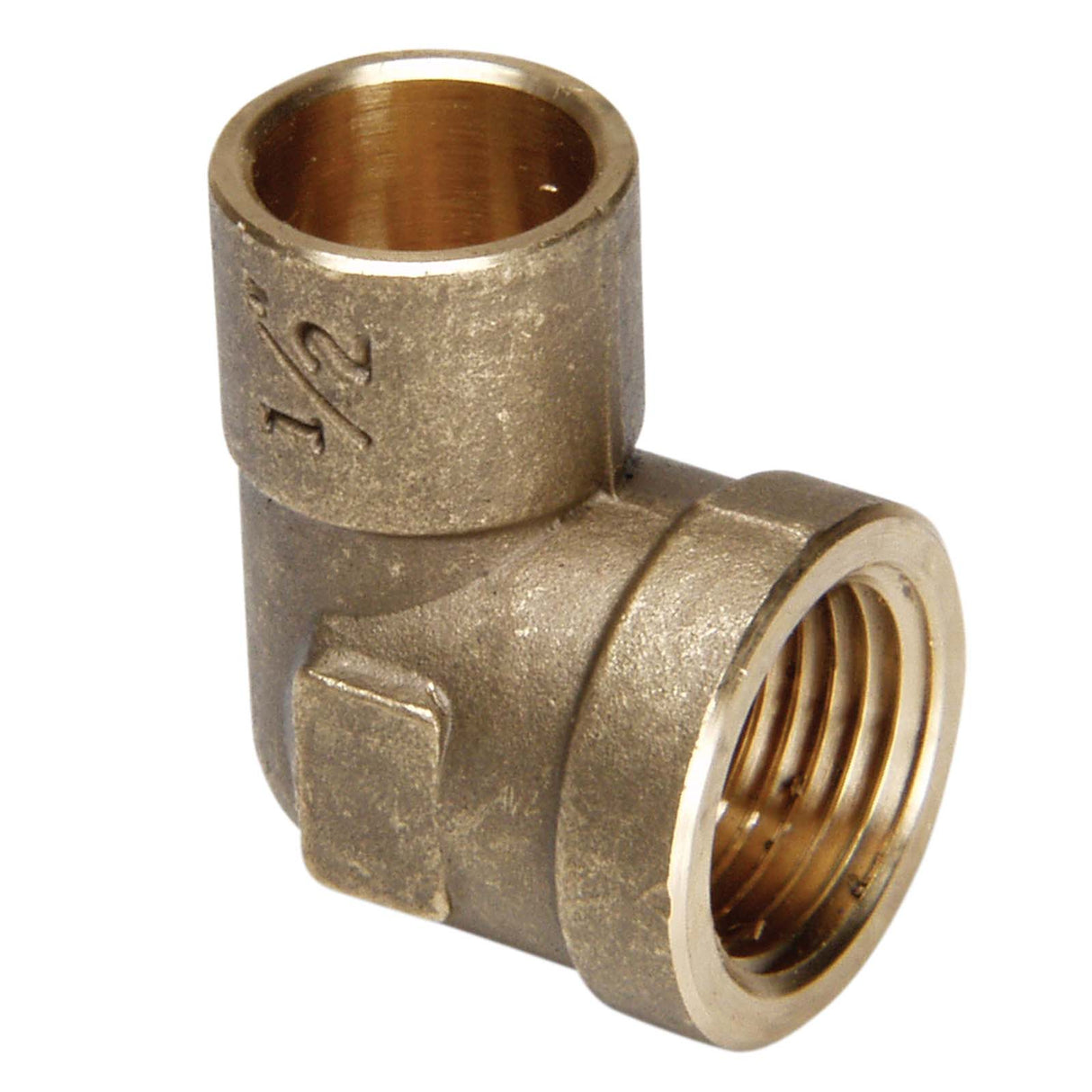 PlumbMaster Approved 55109XNL 1/2" C x FIP Cast Brass 90 deg Elbow