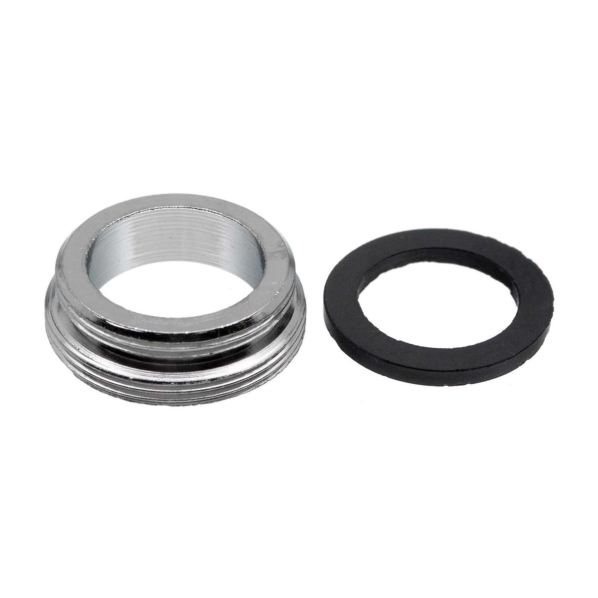 PlumbMaster Approved 36106BNL Nickel Plated Brass No-Lead Aerator Adapter, 15/16-27 TPI x 55/64-27 TPI