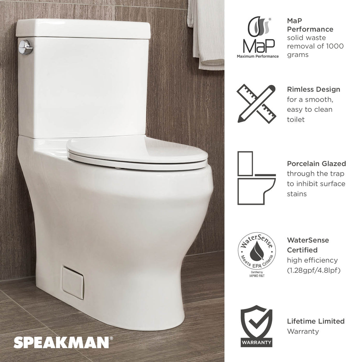 Glenwynn T-5000-E Skirted Two Piece Toilet