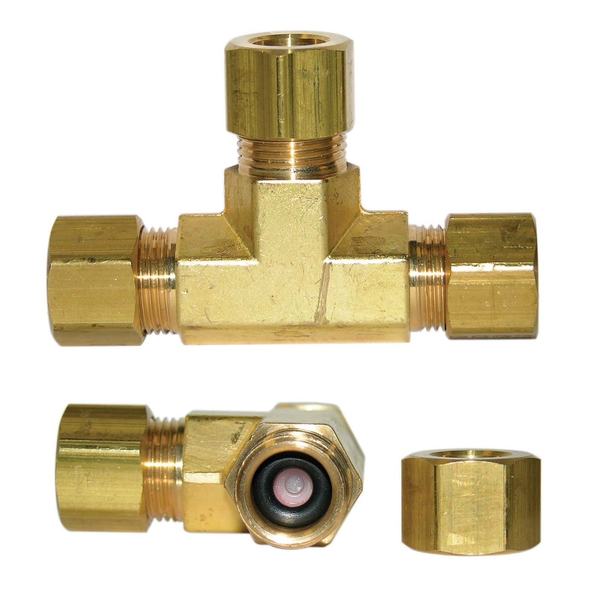Sloan Bak-Chek ETF-617-A Tee Compression Fitting For Optima Plus EBF-615/650 Faucets, 3/8"