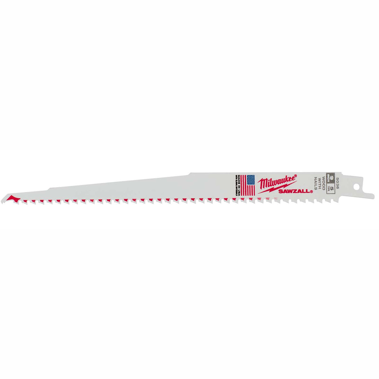 Milwaukee 48-00-5036 9" 5TPI Sawzall Blades, Thin Kerf, Wood (5 pack)