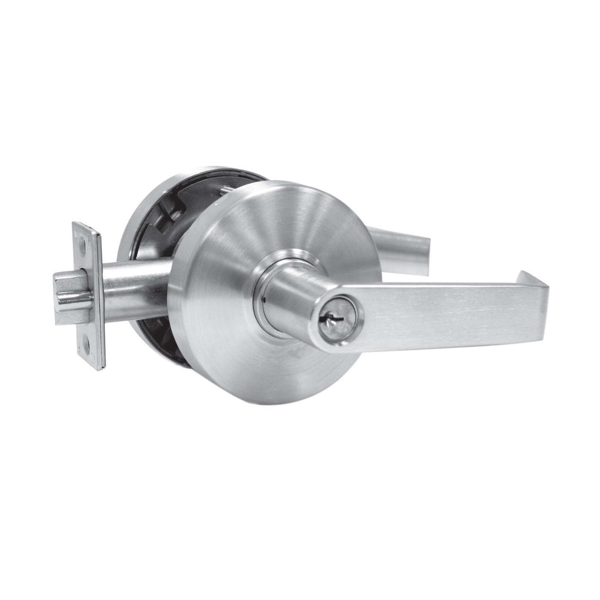 Paramount Hardware G1L40-26D G1 Satin Chrome Solid Brass Heavy-Duty Commercial Lever Lockset, Privacy