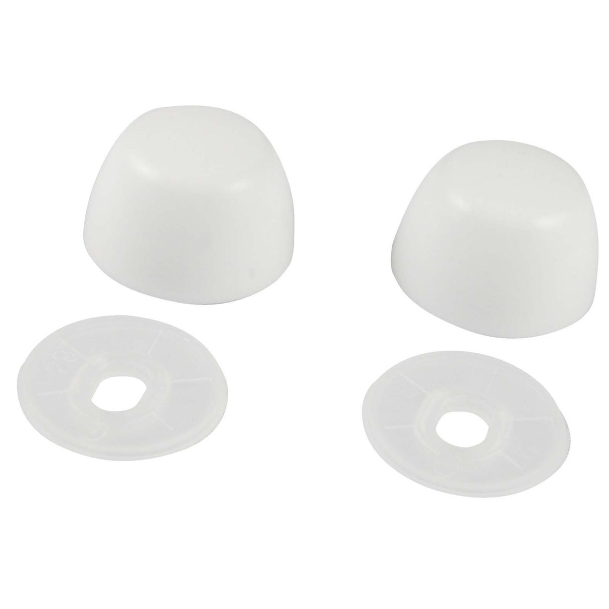 PlumbMaster Approved 40529 Round Closet Bolt Cap, White