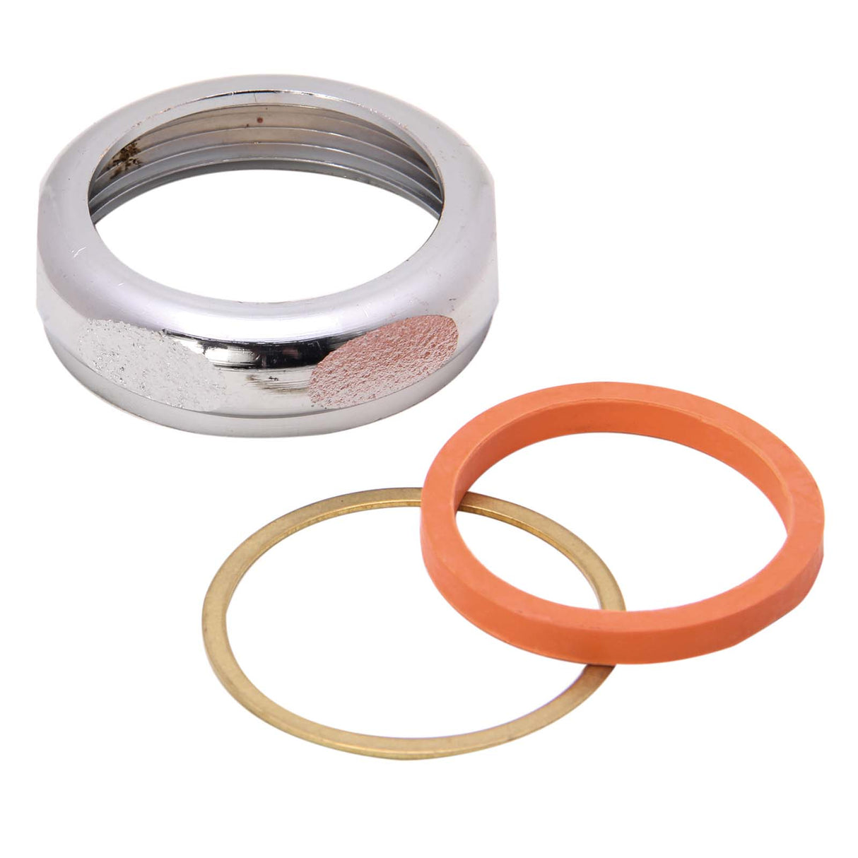 PlumbMaster Approved 36711 1-1/2" IPS x 1-3/8" OD Tube 11C Triple Chrome Plated Brass Slip-Joint Nut with Washer & Ring