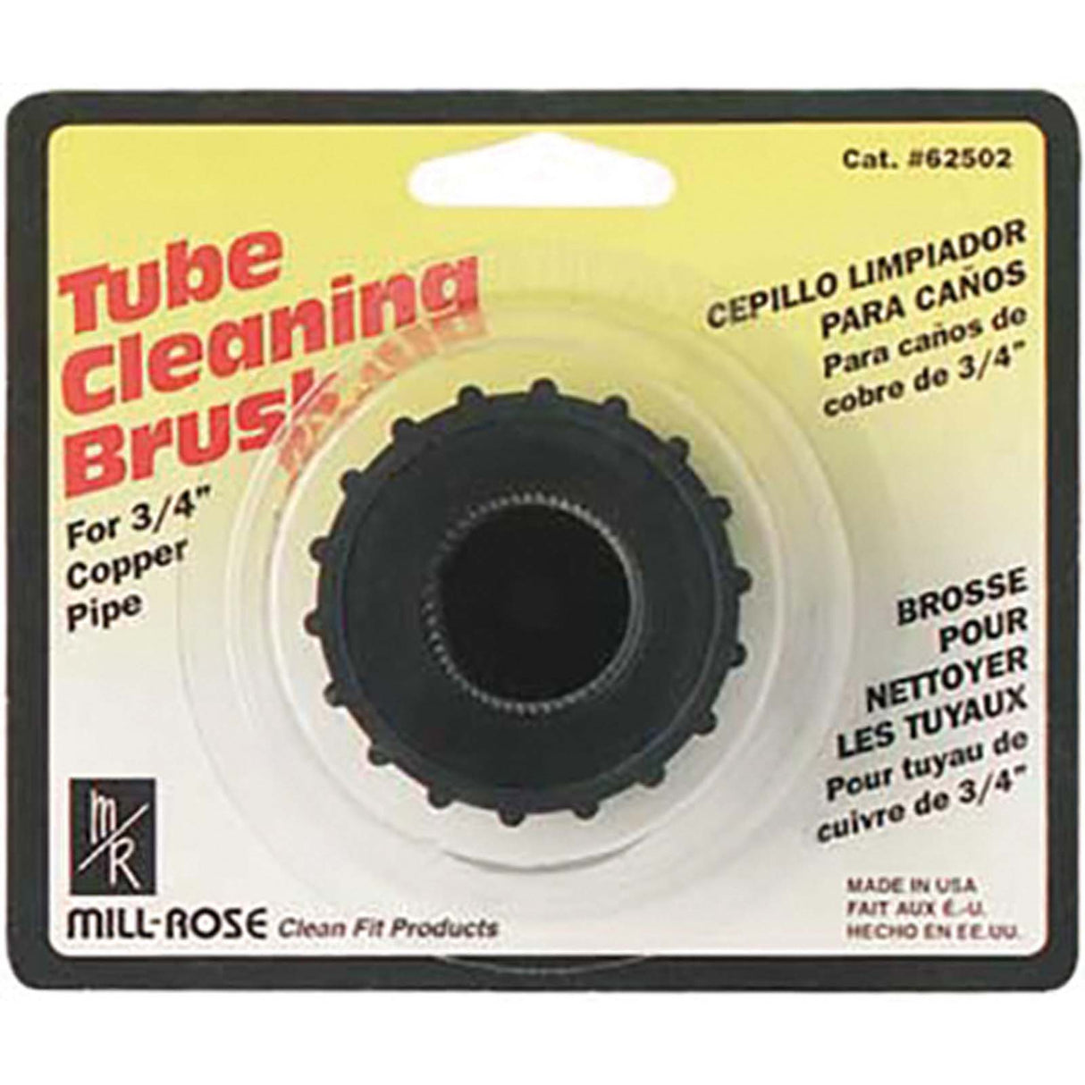 Mill-Rose 62080 Octogon Hand and Power Tube Cleaning Brush, 3/4" ID