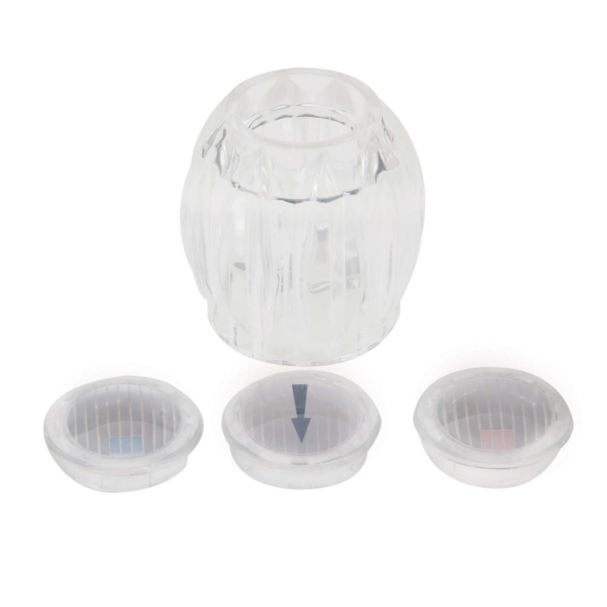 PlumbMaster Approved 25861 A2990 Clear Acrylic Square Broach Hot and Cold Shower Handle for Sterling Kitchen, Lavatory, Tub and Shower