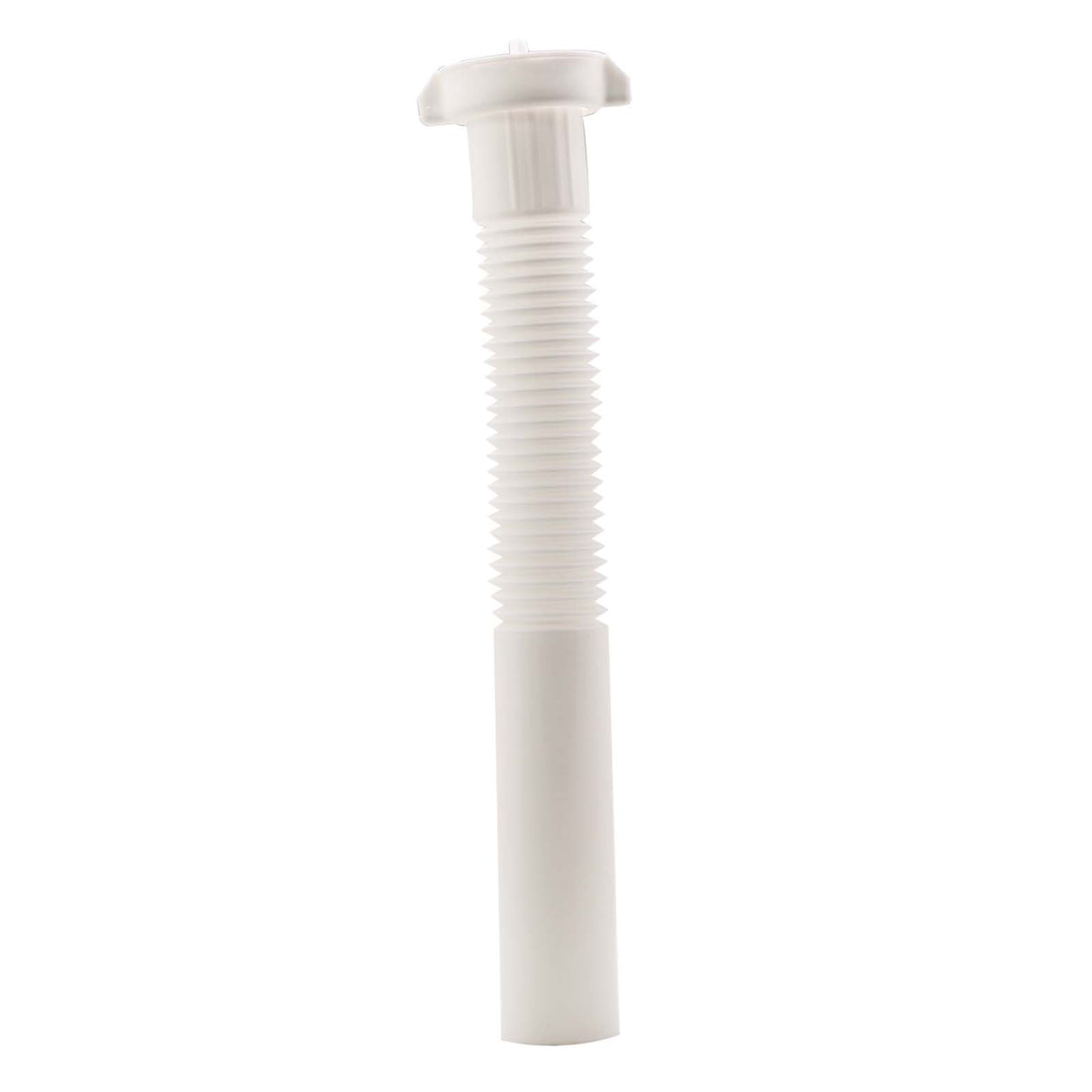PlumbMaster Approved 51068 1-1/2 x 11" Plastic Direct Connection Flanged Flexible Tailpiece Extension White