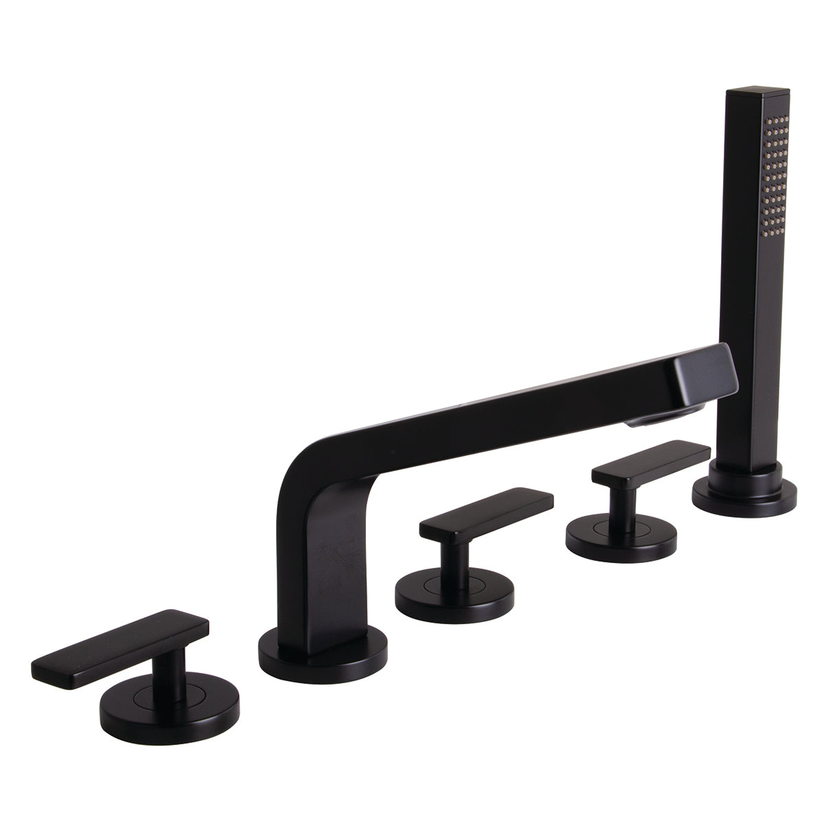 SB-2731-MB Vector 5-Hole Deck Mount Tub Faucet in Matte Black