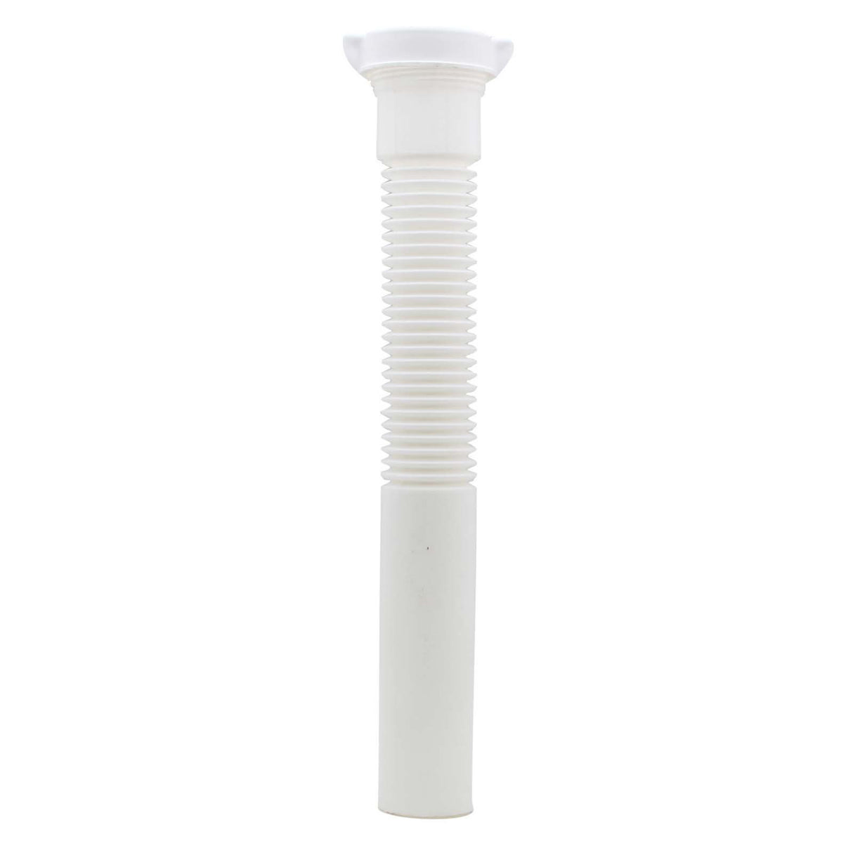 PlumbMaster Approved 51069 1-1/2 x 11" Plastic Slip-Joint Threaded Flexible Tailpiece Extension White