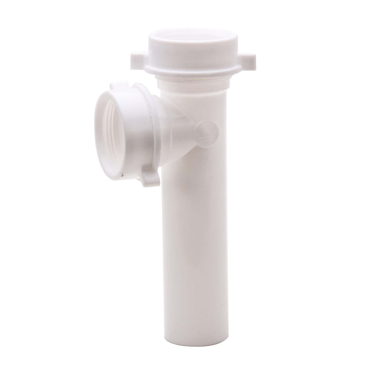 Keeney 125W 1-1/2" Slip Joint Plastic End Outlet Tee with Baffle White