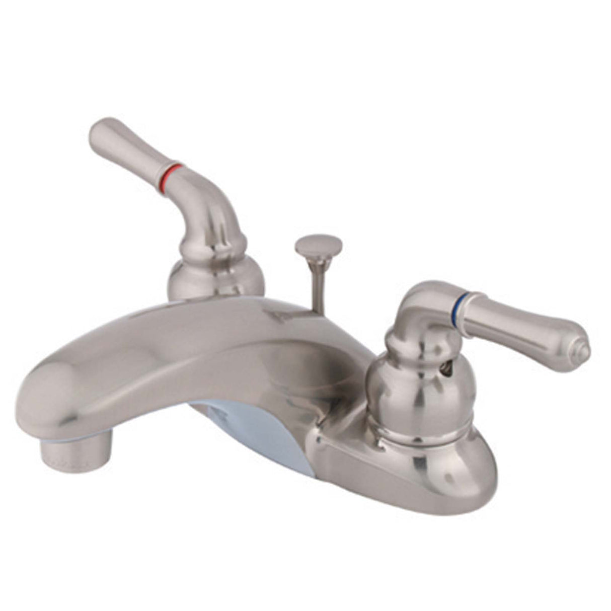 Magellan Two Handle Centerset Bathroom Faucet With Pop-up, Satin Nickel