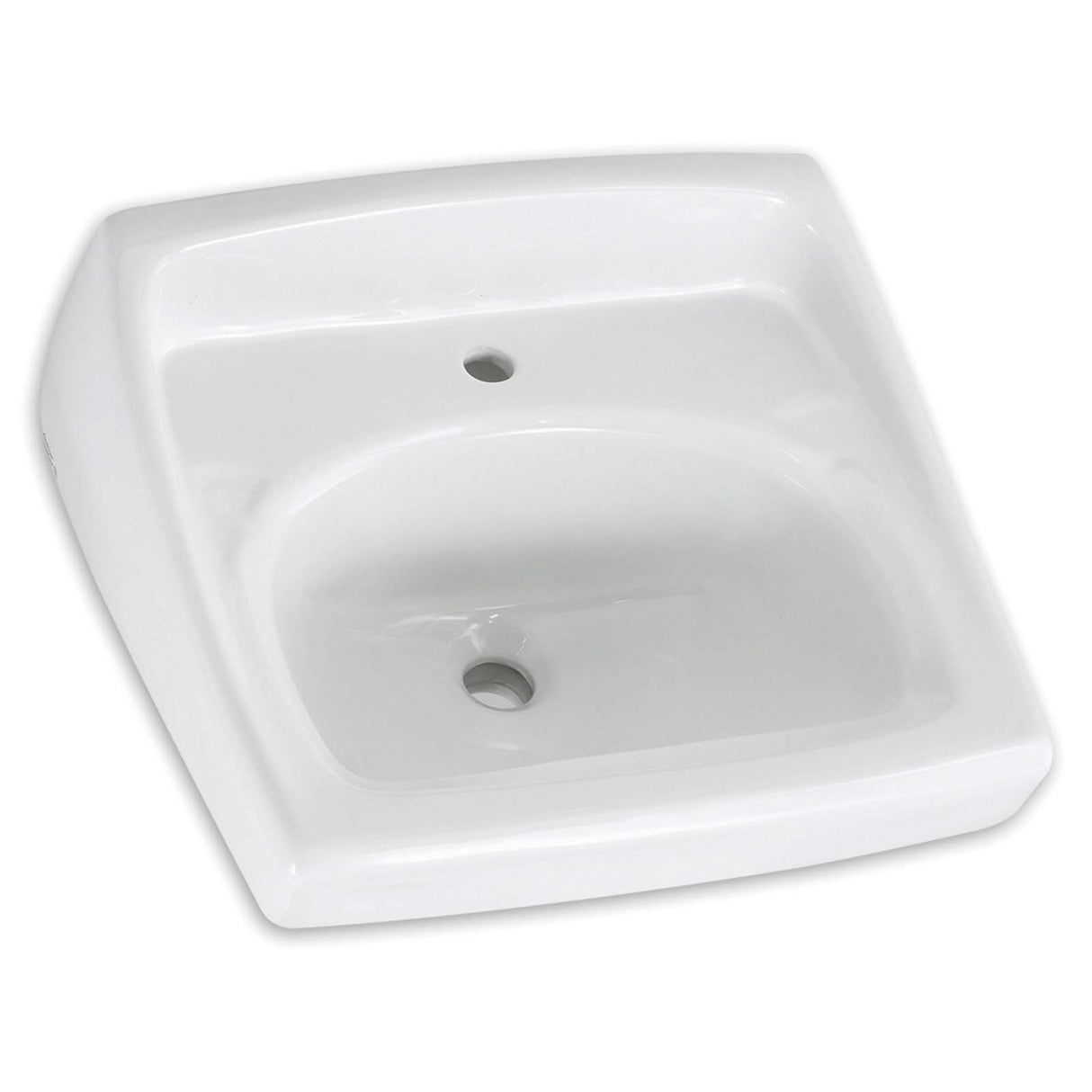 American Standard Lucerne 0356421.020 Vitreous China Single Centers 1-Hole Rectangular Wall Hung Lavatory Sink, White
