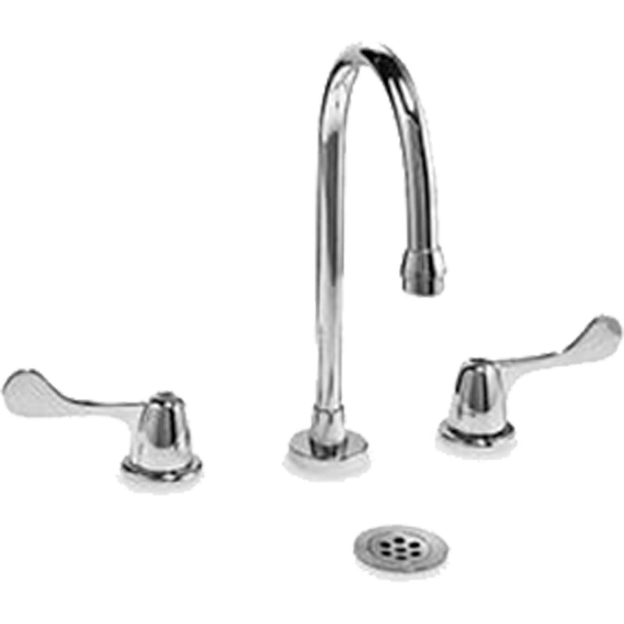 Delta 3579LF-WFLGHDF Commercial Two Handle Widespread Bathroom Faucet Less Pop-up, Chrome