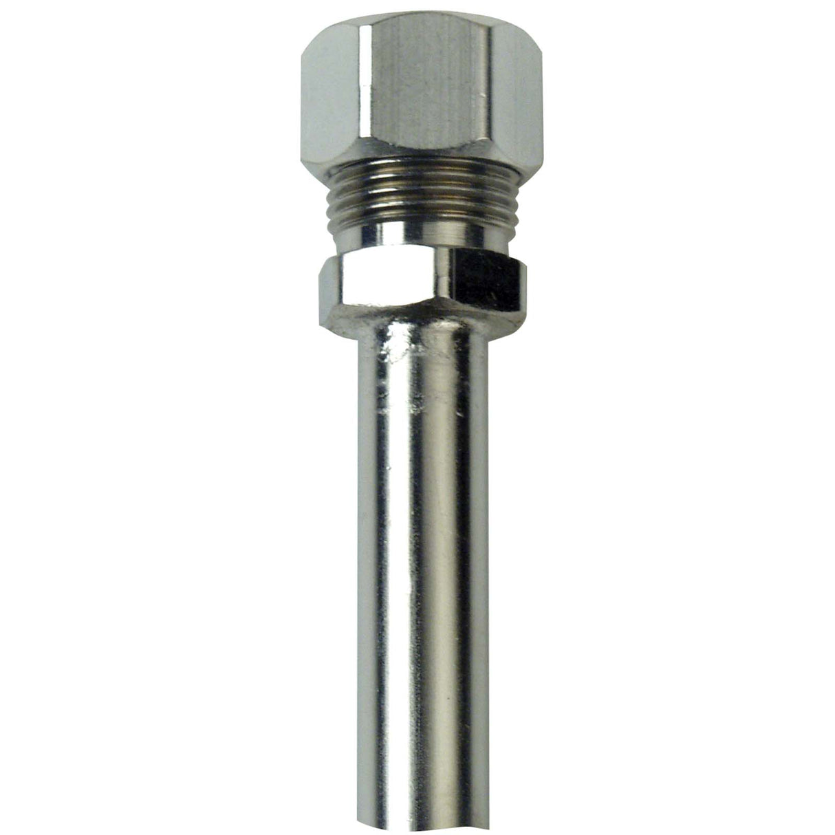 3/8" OD x 19-1/2" Length Copper Faucet Riser Chrome Plated