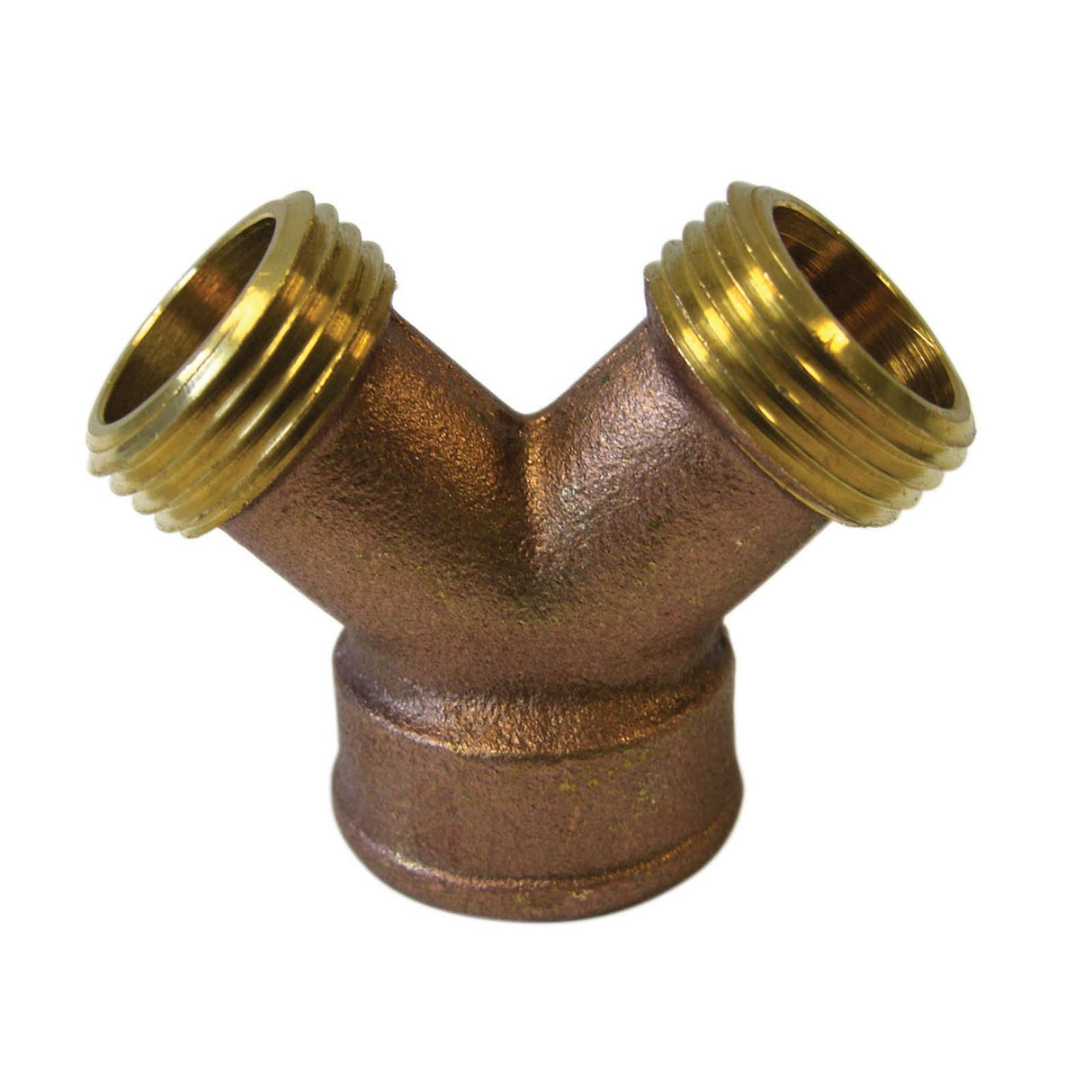 PlumbMaster Approved 52239 3/4" MHT x MHT x FHT Cast Brass Garden Hose Wye