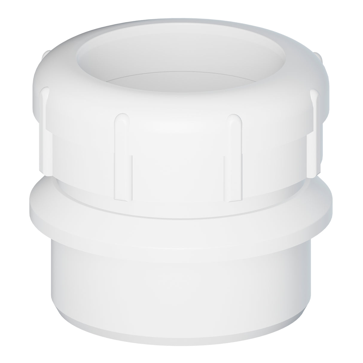 Tigre 104-P-3224 1-1/2 x 1-1/2" Hub x Slip-Joint PVC SCH 40 DWV Trap Adapter White
