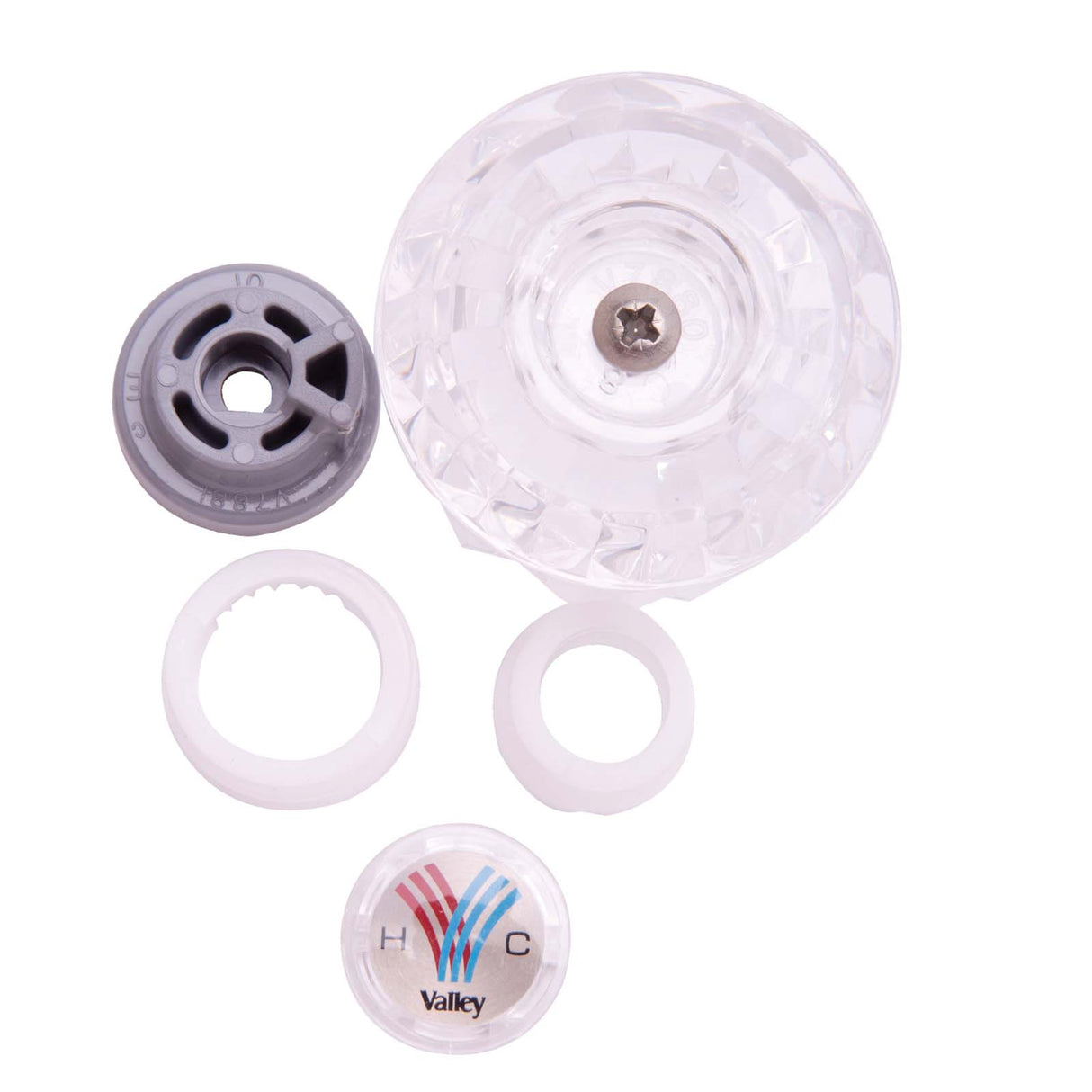 PlumbMaster Approved 16484 V4219 Clear Acrylic D Broach Single Handle (Bagged) for Comfort Master Valley Tub and Shower