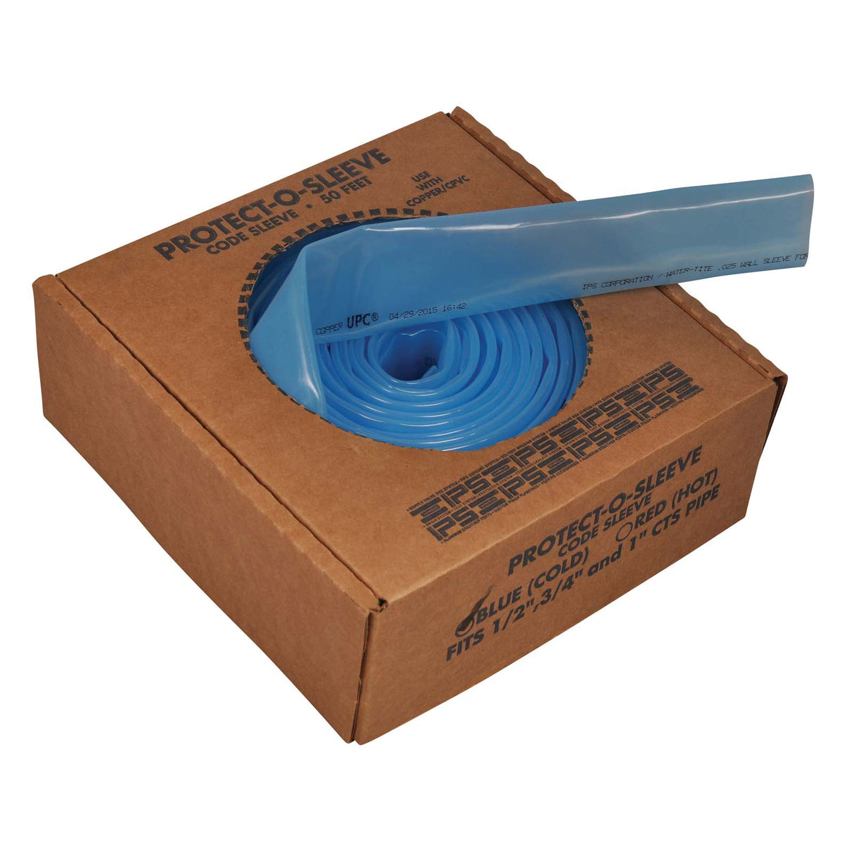 IPS Corp 83417 1/2 - 1" Polyethylene Ultra-Flex Heavy Pipe Sleeving Blue
