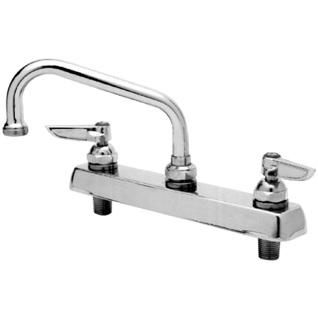 T&S B-1123-M Brass Deck Mount 8" Centers Workboard Faucet, 2.2 gpm, Polished Chrome