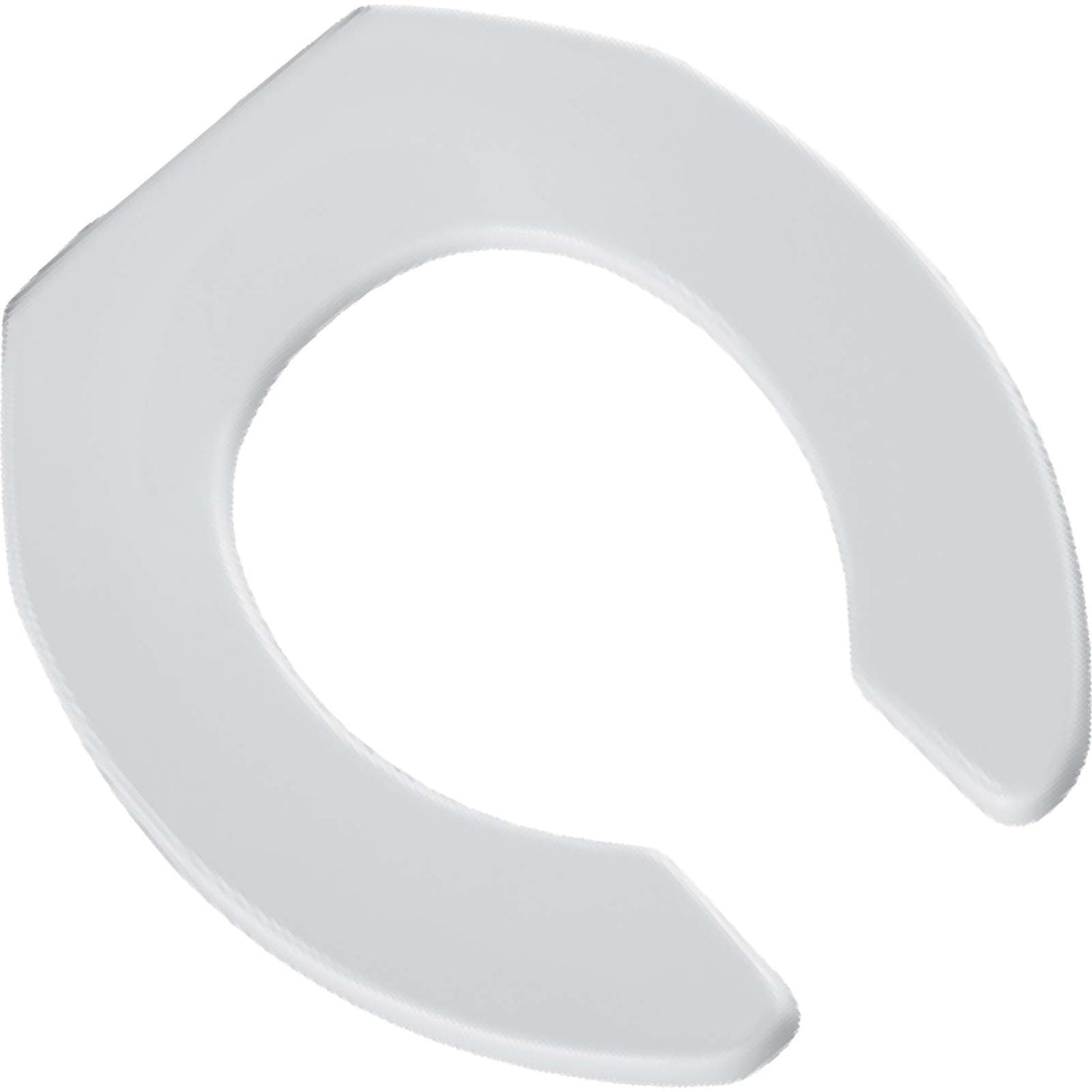 Bemis 955CT Heavy-Duty Open Front Round Plastic Toilet Seat Without Cover, White