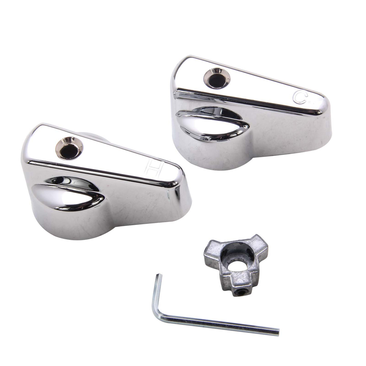 PlumbMaster Approved 24132 6ho Chrome Metal Hot and Cold Handle Pak without Bushing