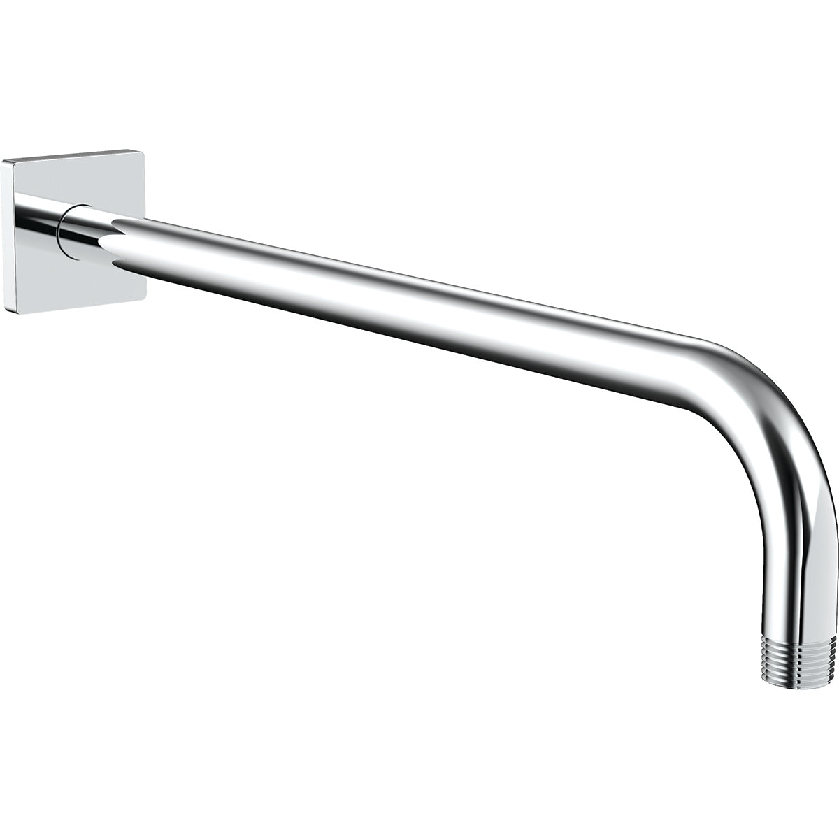 Lura S-2572 Wall Mounted Rain Shower Arm & Flange in Polished Chrome