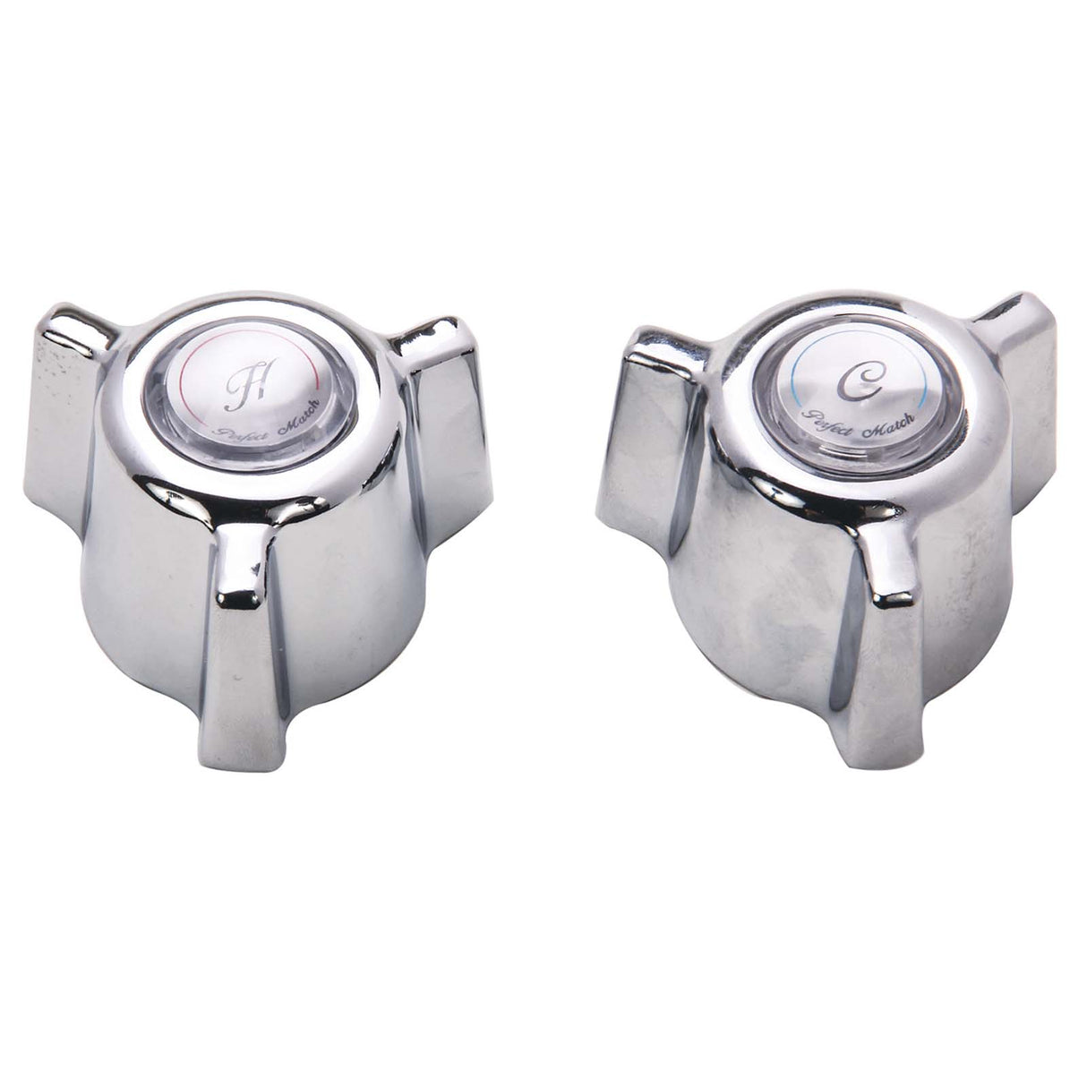 PlumbMaster Approved 46501B Cross Canopy Style #1 Replacement Shower Handle(Pair) For Arrowhead (Short Stem Lavatory), Price Pfister (Crown Imperial)