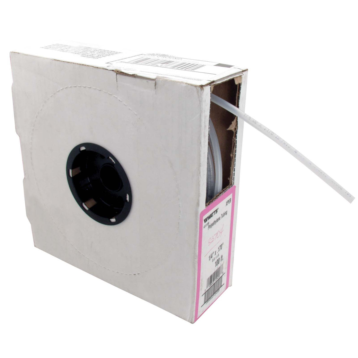Sioux Chief 83704 901-03020W01005 Polyethylene Tubing, 1/4" OD x 0.17" ID x 100 ft, White