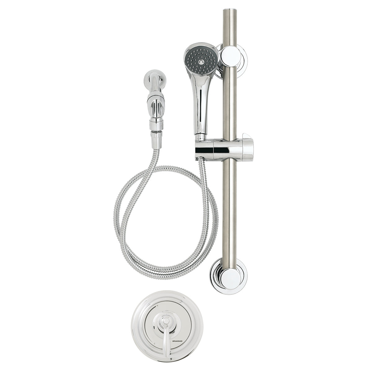 Speakman SLV-5080-ADA SentinelPro Trim and Handicap Shower System (Valve not included) Polished Chrome Finish - 2.5 GPM