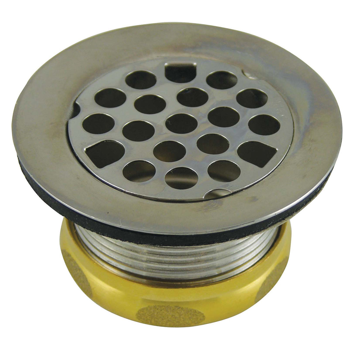 PlumbMaster Approved 50540 3" OD 2" Opening Triple Chrome Plated Brass Flat Sink Strainer
